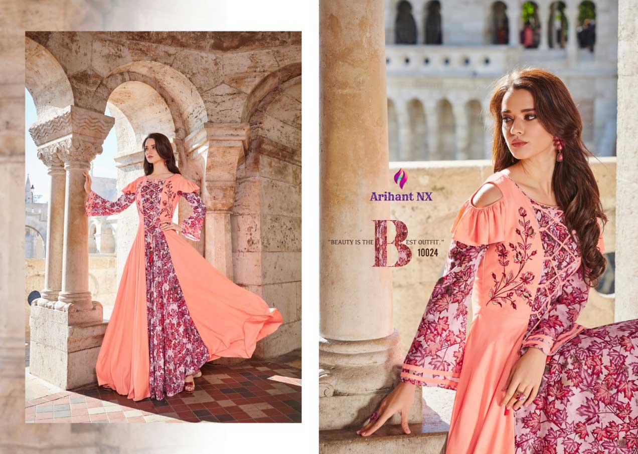 Karigari Vol-3 Arihant Nx Rayon Handwork Flair Kurti Karigari Vol-3 Arihant Nx Rayon Handwork Flair Kurti